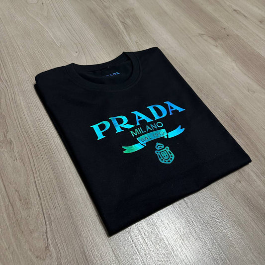 Camiseta prad multicolor negra