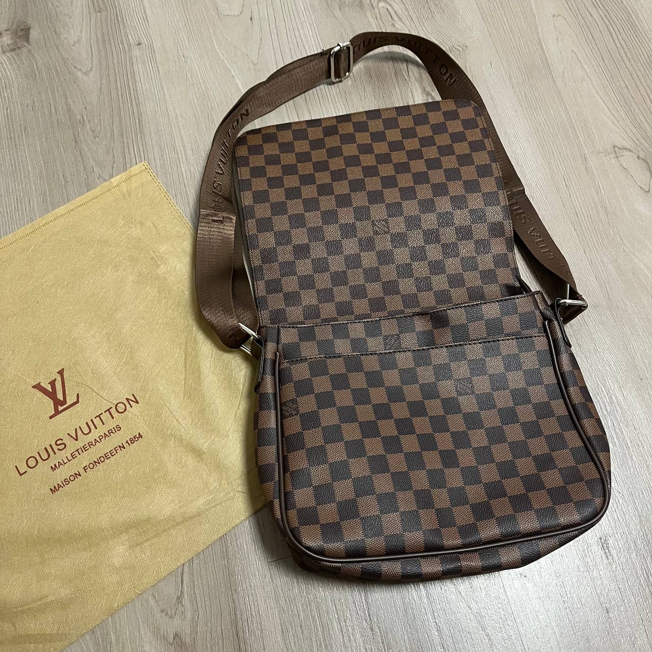 Bolso LV bandolera marrón cuadros