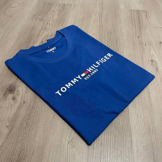 Camiseta Tommy Azul eléctrico